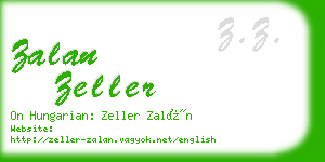 zalan zeller business card